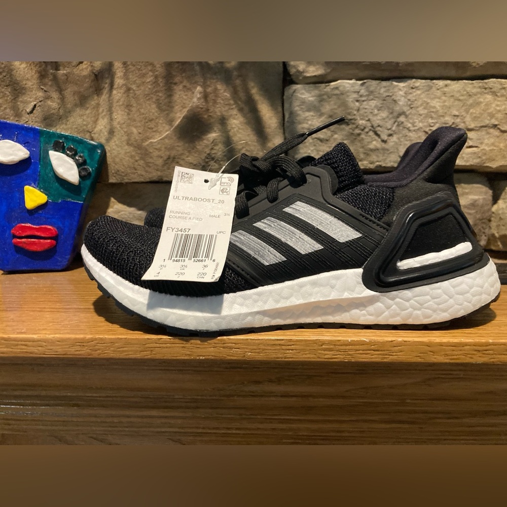 Adidas Ultraboost 20 Boost Running Shoes White Black FY3457 Men’s Size 4
